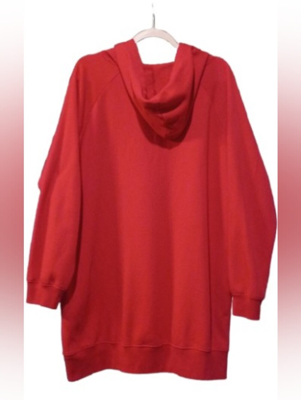 PINK Victoria's Secret Red Hoodie Dress with Gold Script - Picture 2 of 6